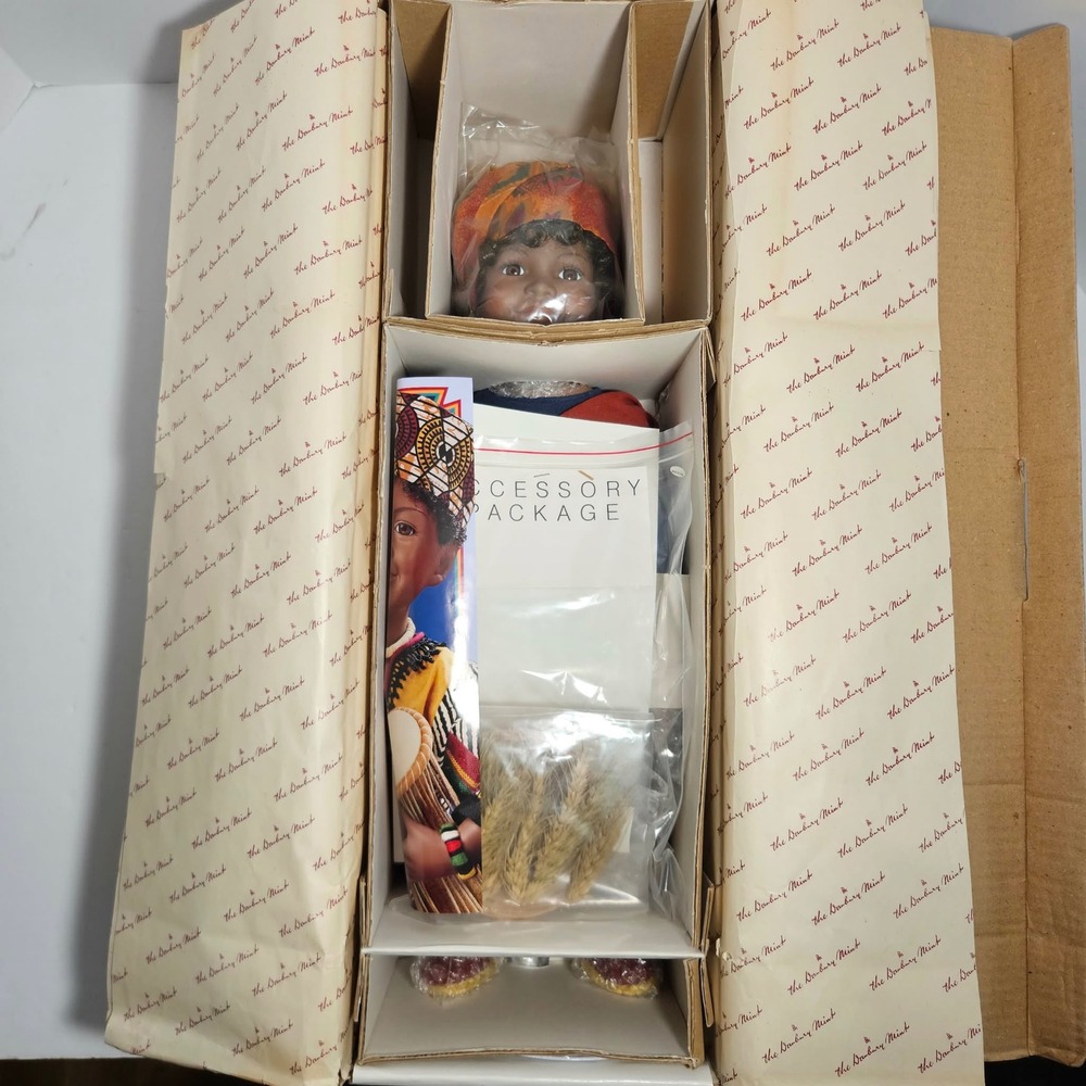 Danbury Mint Nalo Porcelain Doll by Marlena Nielsen New in Box with Accessories